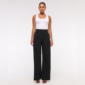 Abercrombie & Fitch Black Wide-Leg Pants